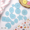 Bouton 15mm - Bleu Translucide | RitaRita