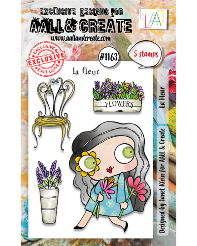 Aall&Create - Tampon clear - A7 Stamp Set #1163 - La Fleur