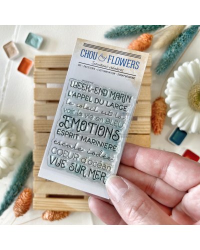 Tampon clear A8 - Mini texte - Souvenirs d'été | Chou & Flowers