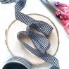 Ruban Vichy au mètre 25mm - Noir | RitaRita