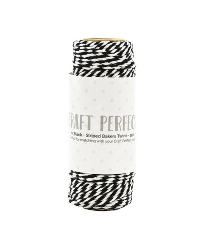 Craft Perfect - Baker twine - Noir/Blanc 2mm