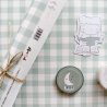 Toile de reliure - Vichy mint - Menos es nada | Alúa Cid