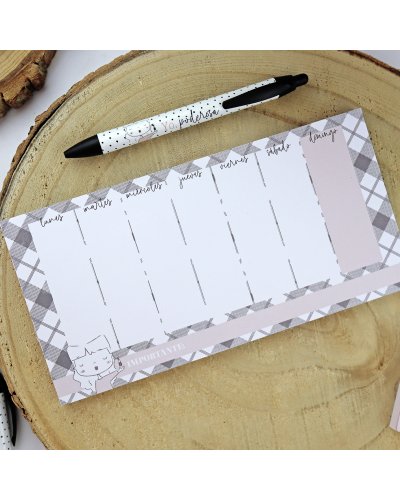 Bloc notes DL - Planificateur hebdomadaire - Vichy - Menos es nada | Alúa Cid