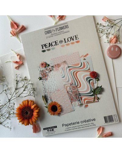 Kit papiers A4 - Peace and Love | Chou & Flowers