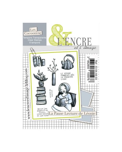 L'encre & l'image - Tampon clear - La pause lecture de Leonie