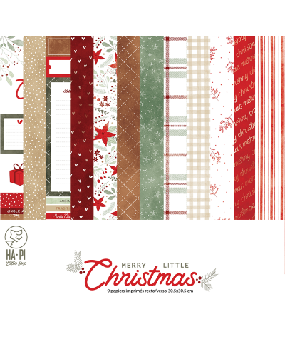 Kit Papiers 30x30 - Merry Little Christmas | Ha.Pi Little Fox