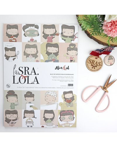 Bloc papiers 23x30 - Illustrations - La Sra. Lola | Alúa Cid