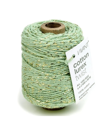 Cotton Lurex - Light Olive