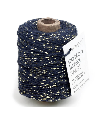 Cotton Lurex - Dark Blue