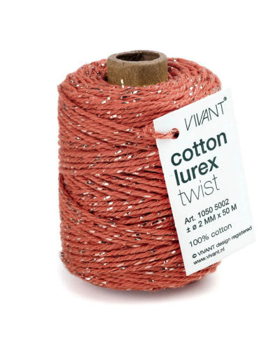 Cotton Lurex - Brique