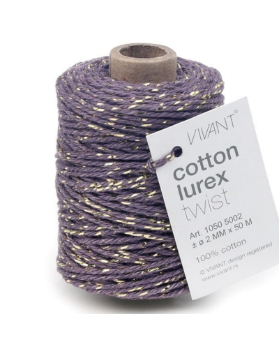 Cotton Lurex - Aubergine