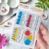 Tampon clear A7 - Jaune, Bleu, Rouge - Vibrations | Chou & Flowers