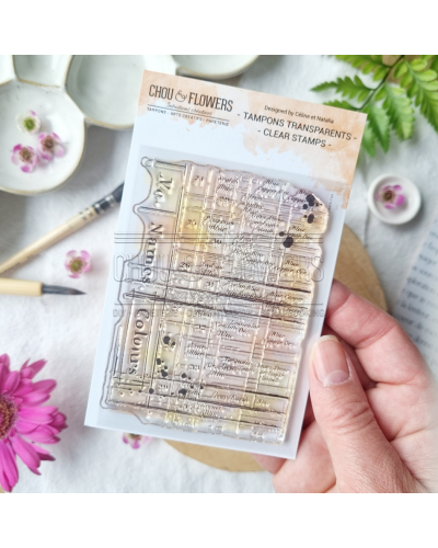 Chou & Flowers - Tampon clear - Fond colours - Vibrations