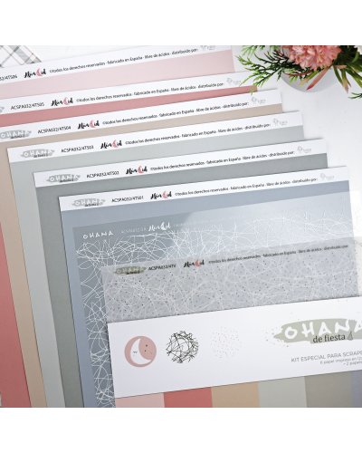 Alúa Cid - Kit papiers spéciaux 30x30cm - Ohana de fiesta