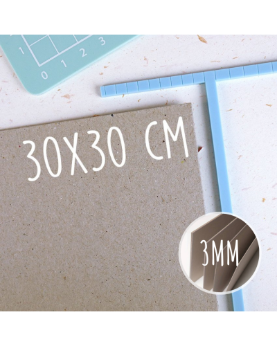 Carton gris 3mm - 30x30 | RitaRita