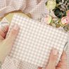 Coupon de tissu - Vichy saumon - Fantasía | Alúa Cid