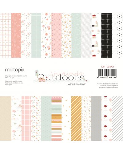 Mintopía - Bloc papiers 30x30cm - Outdoors de Pili Sallent