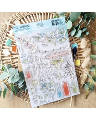 Chou & Flowers - Tampon clear - Herbier garrigue - Rêve Azur
