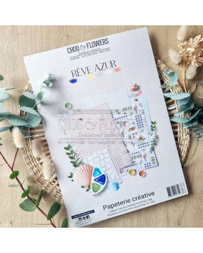 Chou & Flowers - Kit papiers A4 - Rêve Azur