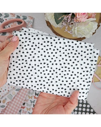 Coupon de tissu - Pois Noir & Blanc - Rita's Diary | RitaRita