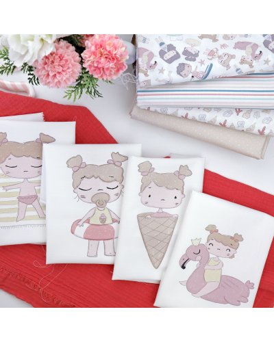 Panneau de tissu - Petetes - Ohana en la playa | Alúa Cid