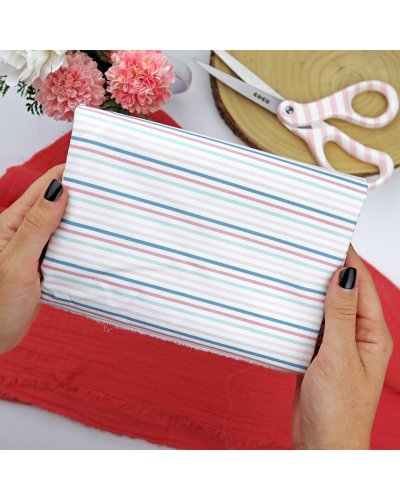 Alúa Cid - Coupon de tissu - Rayures - Ohana en la playa