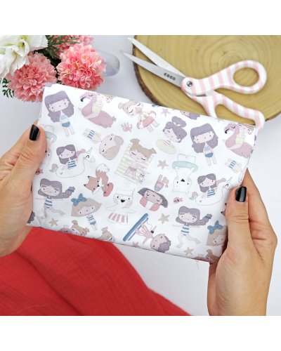 Alúa Cid - Coupon de tissu - Pot pourri - Ohana en la playa