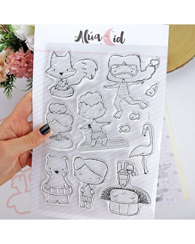 Tampon clear A5 - Baignade - Ohana en la playa | Alúa Cid