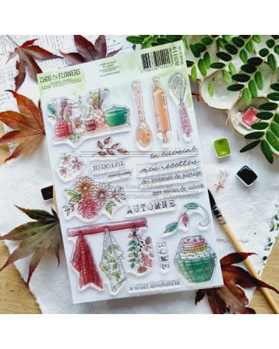 Chou & Flowers - Tampon clear A5 - En cuisine - L'orée des bois