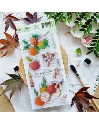 Chou & Flowers - Tampon clear DL - Les pommes - L'orée des bois