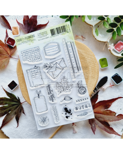 Chou & Flowers - Tampon clear A6 - Notes d'automne - L'orée des bois