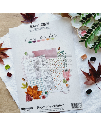 Chou & Flowers - Kit papiers A4 - L'orée des bois