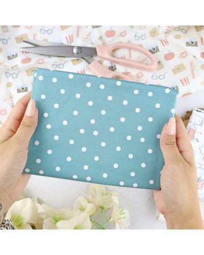 Coupon de tissu - Points de polka vert - Sea lo que sea | Alúa Cid