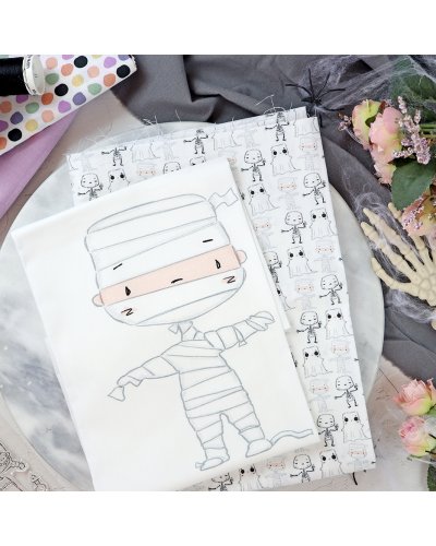 Alúa Cid - Panneau de tissu - Toutânkhamon - Cute Halloween