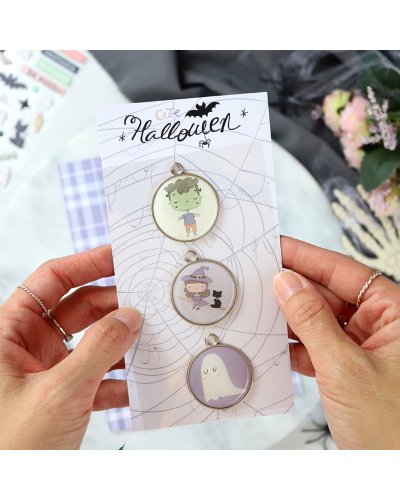 Alúa Cid - Lot de 3 Maxi Breloques - Cute Halloween