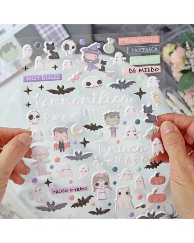 Alúa Cid - Autocollants puffy - Cute Halloween