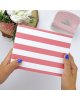 Classeur 10x10 - Rayures corail - Basic | RitaRita