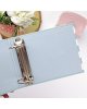 RitaRita - Classeur 10x10cm - Rayures turquoise - Basic
