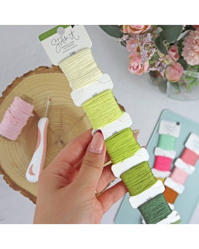 Lora Bailora - Set de fils à broder - Vert citron - Stitch it