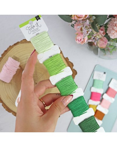 Lora Bailora - Set de fils à broder - Vert pomme - Stitch it
