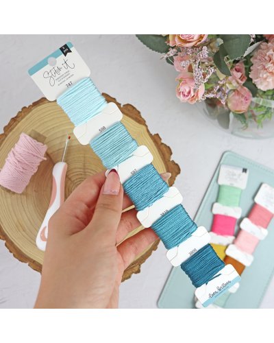 Set de fils à broder - Bleu océan - Stitch it | Lora Bailora