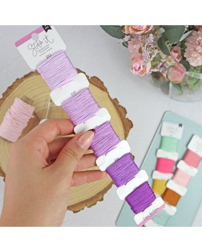 Lora Bailora - Set de fils à broder - Mauve - Stitch it
