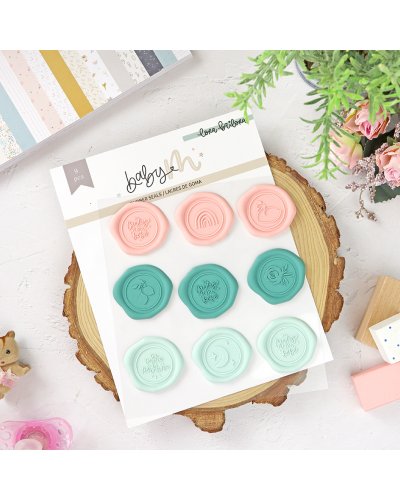 Cachets de cire puffy - Baby M | Lora Bailora