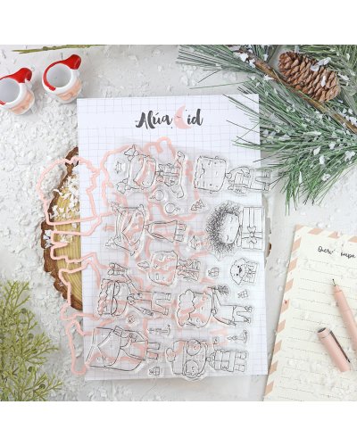 Alúa Cid - Tampons & Dies A5 - Kalikimaka - Ohana en diciembre