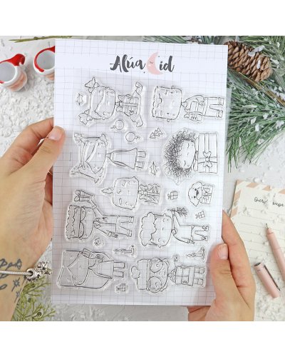 Alúa Cid - Tampon clear A5 - Kalikimaka - Ohana en diciembre