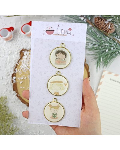 Alúa Cid - Lot de 3 Maxi Breloques - Ohana en diciembre