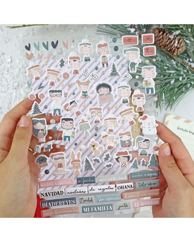 Alúa Cid - Autocollants puffy - Ohana en diciembre