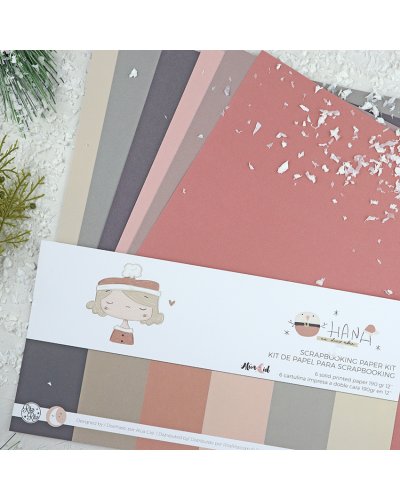 Alúa Cid - Kit papiers 30x30cm Faux-unis - Ohana en diciembre