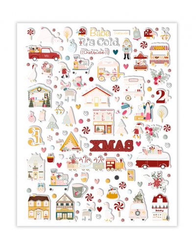 Mintopía - Autocollants puffy - Illustrations - Babe it's cold outside de Pili Sallent