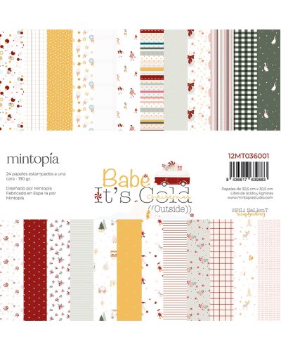 Bloc papiers 30x30 - Babe it's cold outside de Pili Sallent | Mintopía